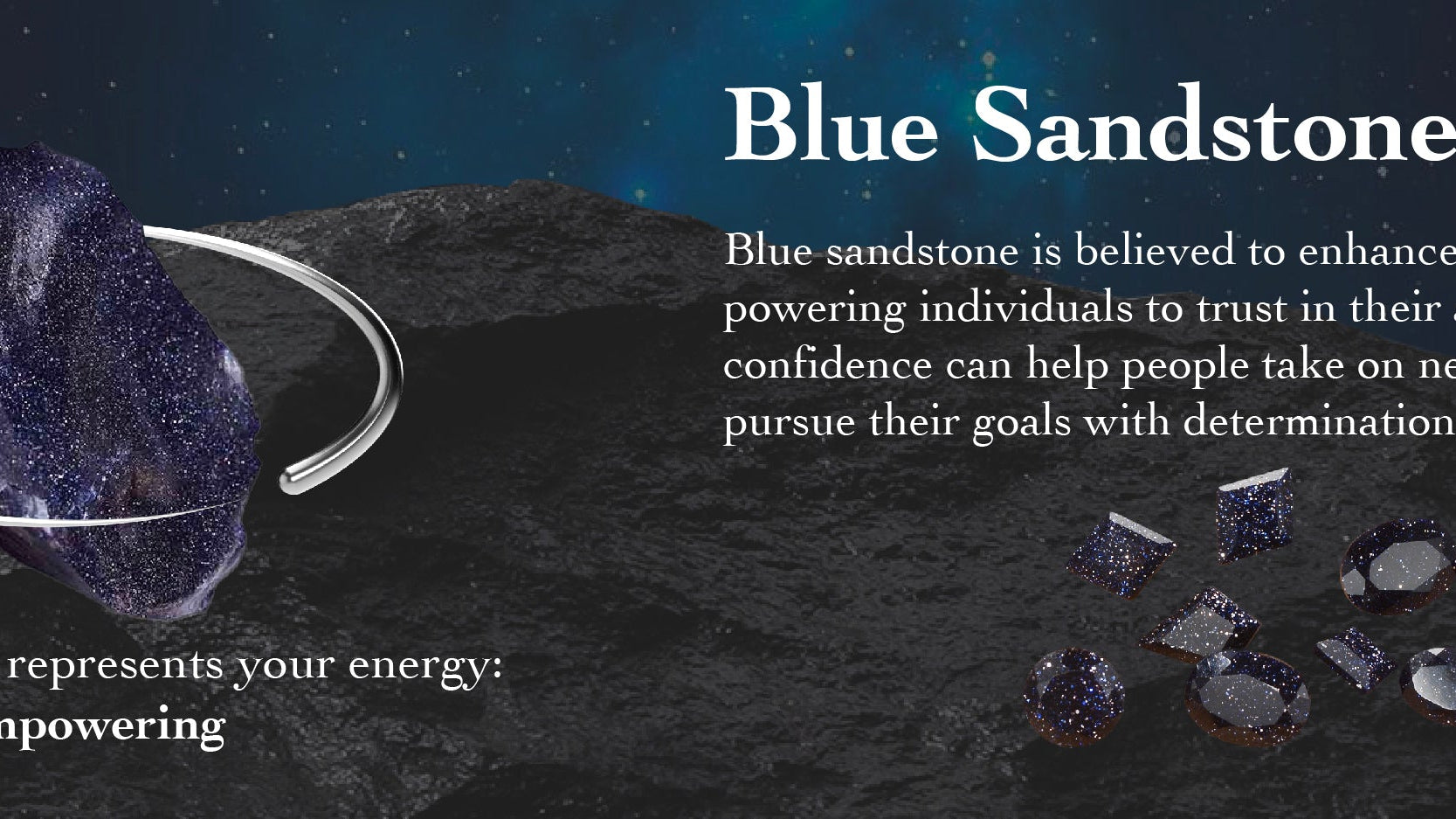 Blue Sandstone Rings: Capture the Magic of a Starry Night Sky