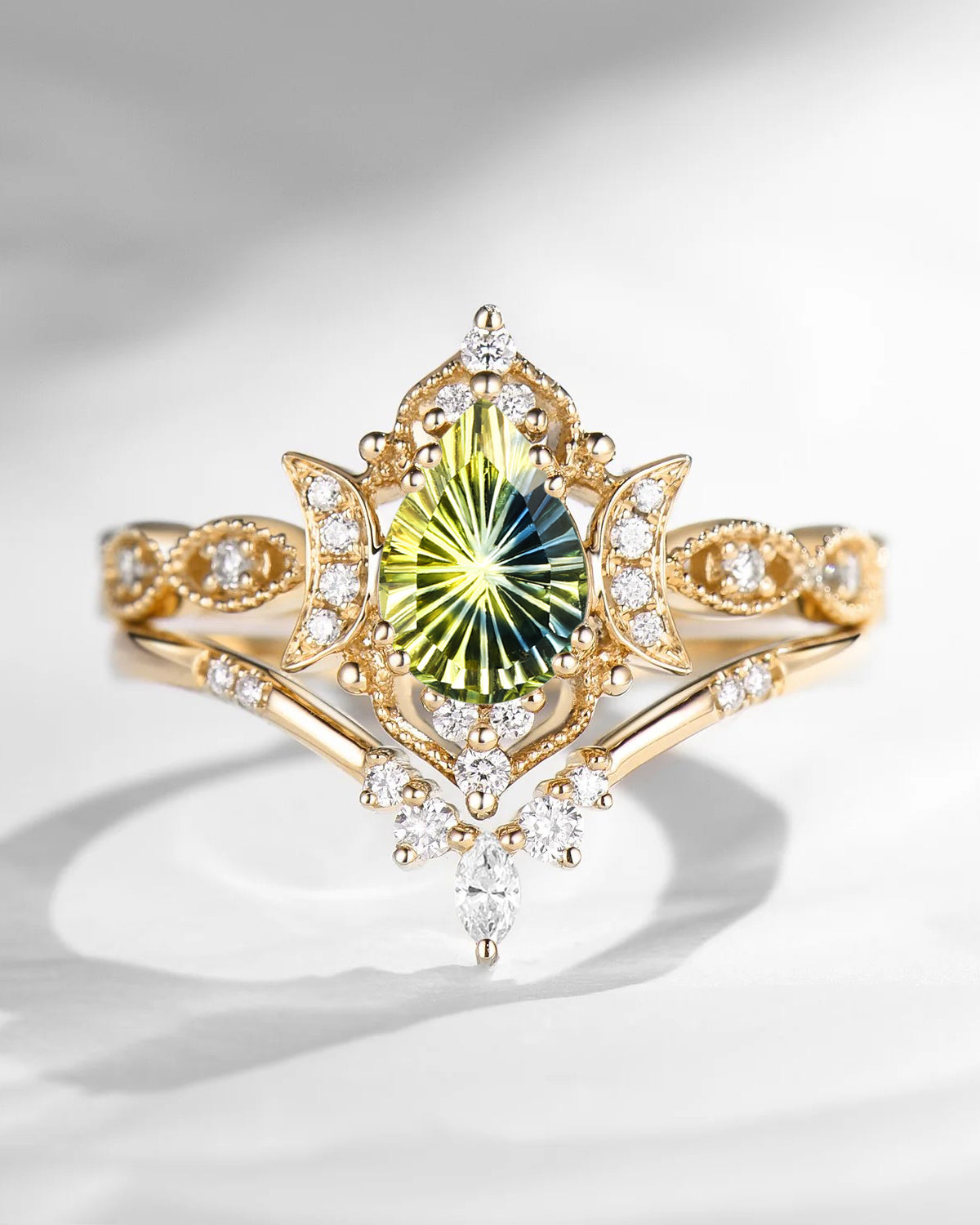 Natural Multi-Colored Sapphire, Firework Cut,