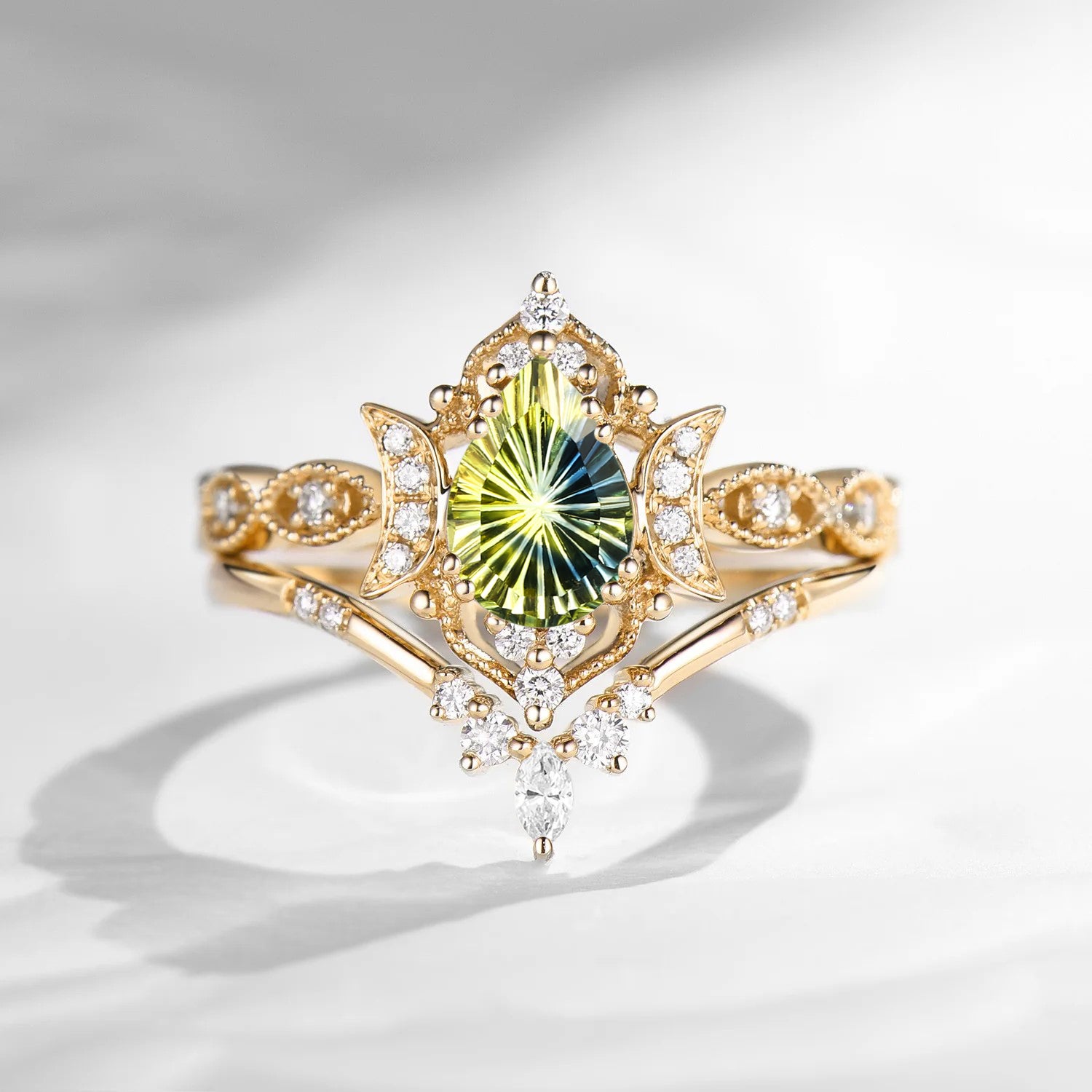 Natural Multi-Colored Sapphire, Firework Cut,