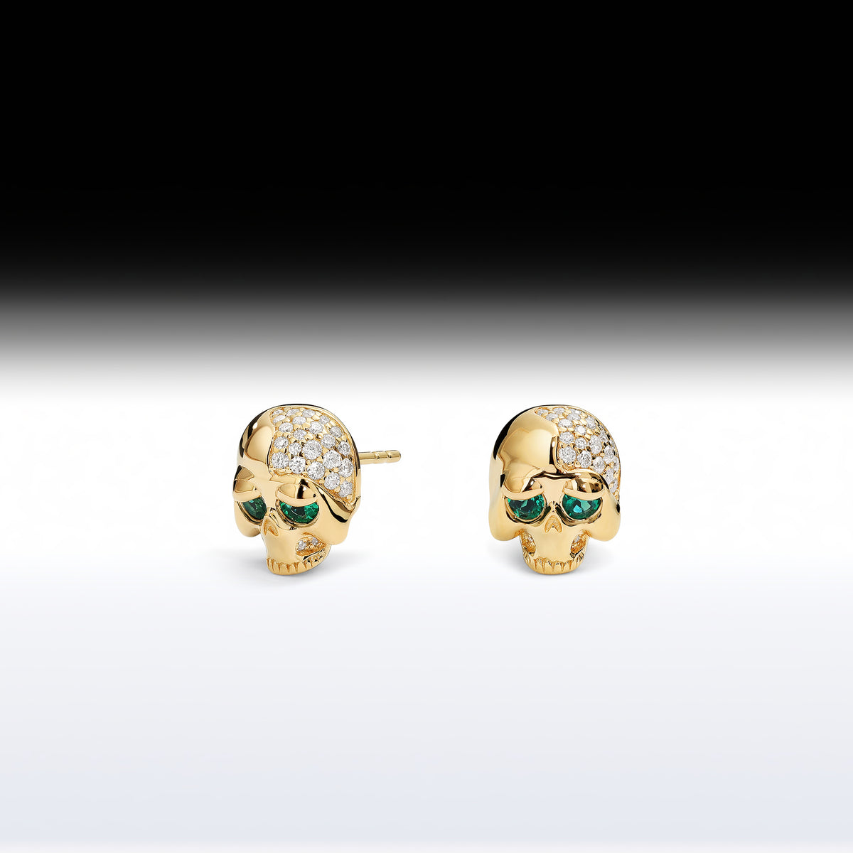 'Baby Skull' - Memento Mori Skull Birthstone Earring