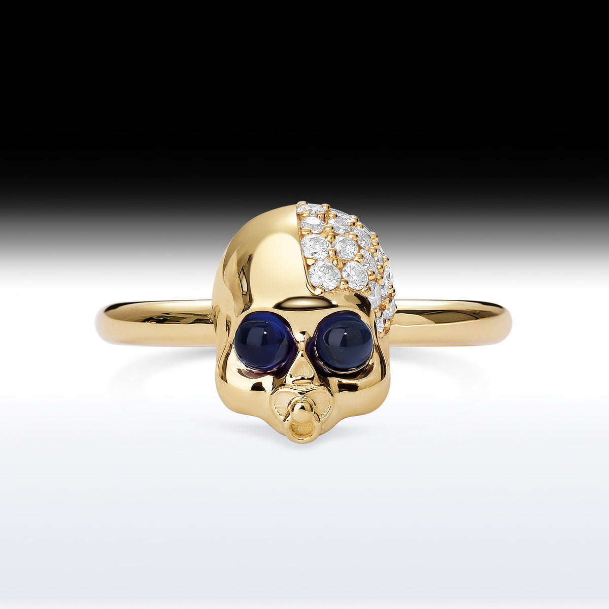 'Baby Skull' - Memento Mori Skull Birthstone Engagement Ring