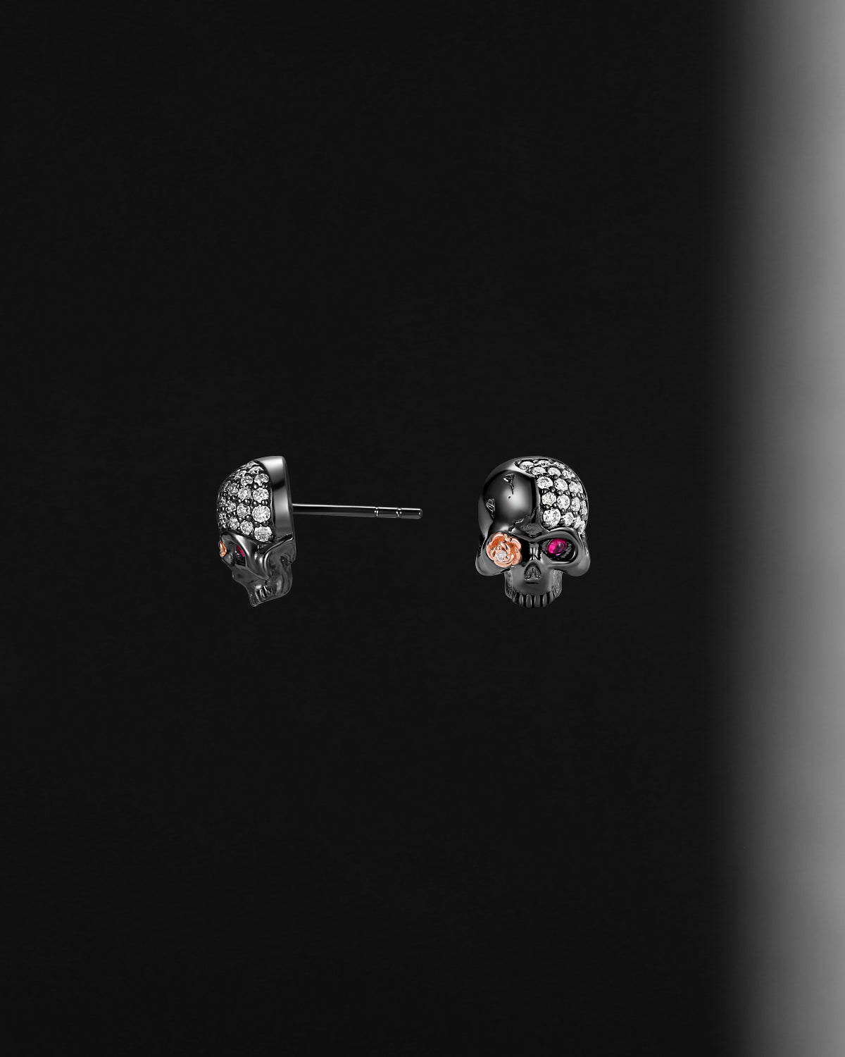 Gothic Skull & Skeleton Stud Earrings
