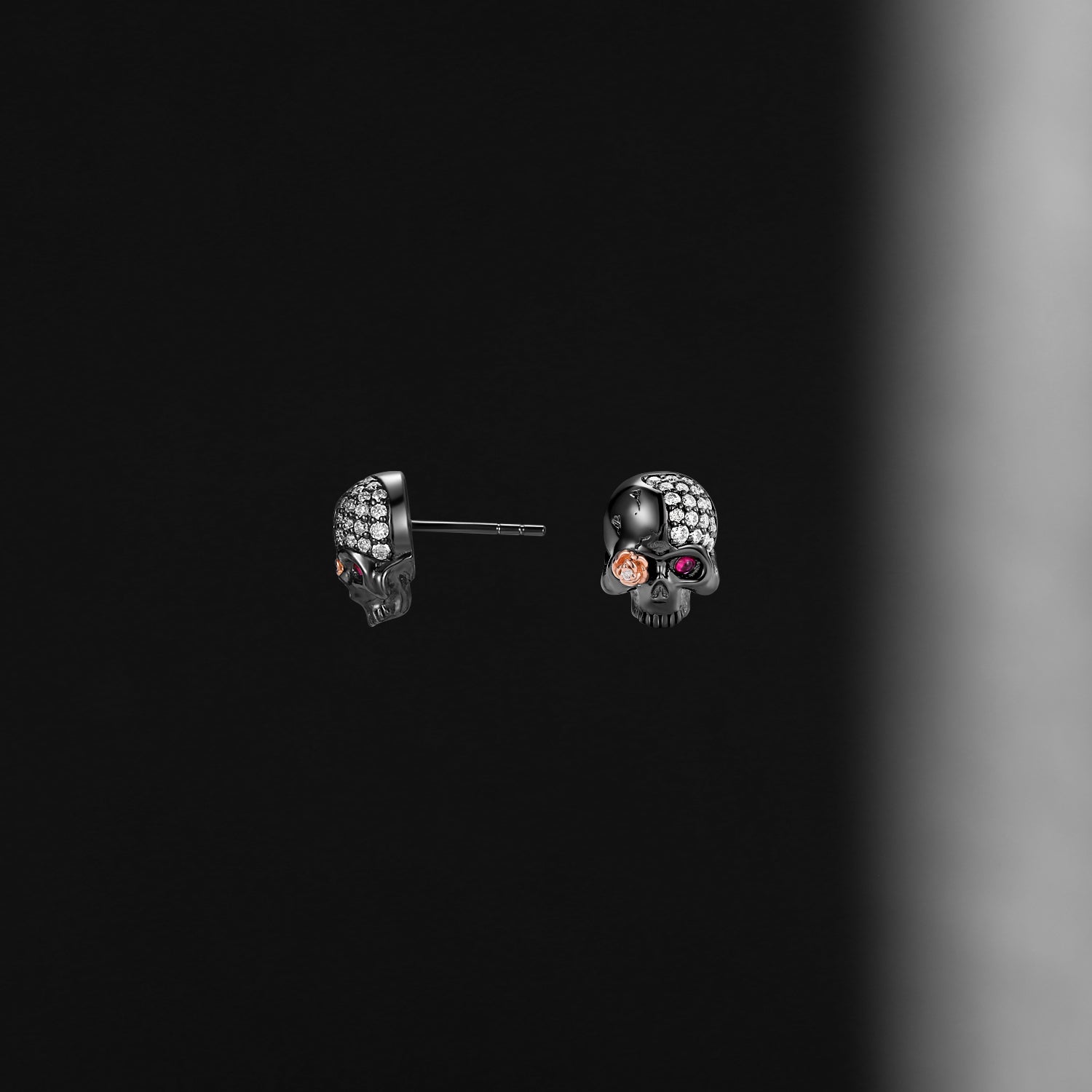 Gothic Skull & Skeleton Stud Earrings