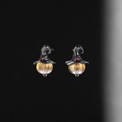 Halloween Jewelry Gift Unique Pumpkin Shaped Citrine Gemstone Stud Earrings