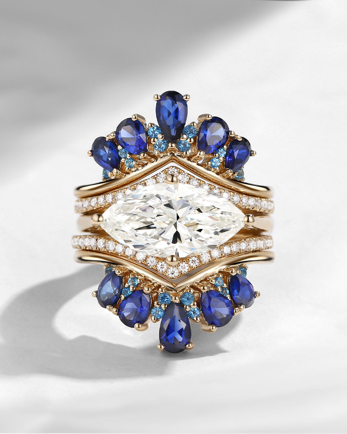 Maximalist Vintage Marquise Moissanite Ring