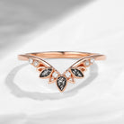 Classic Black Rutilated Quartz Curved Wedding Band