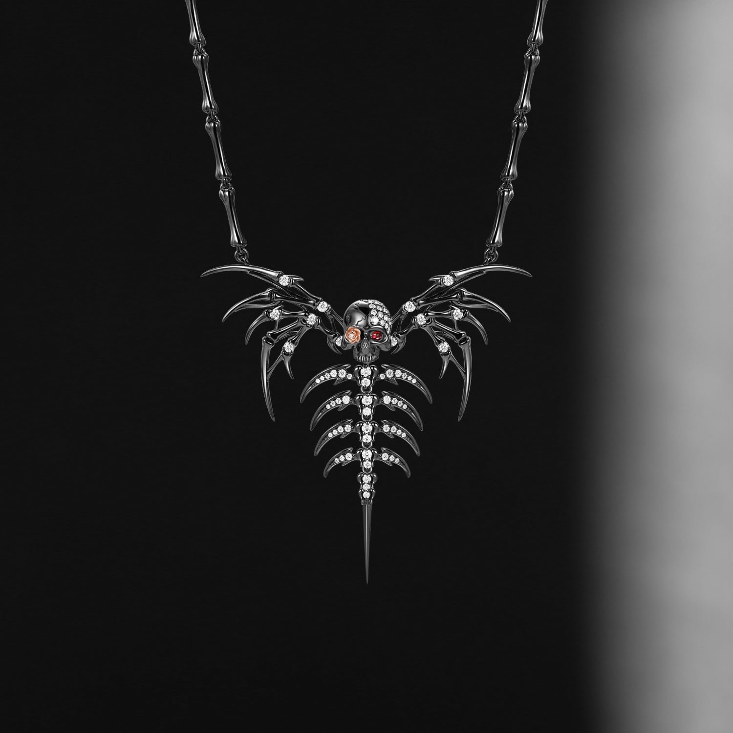 Unique Skull & Skeleton ‘Gothic Extravaganza' Pendant Necklace