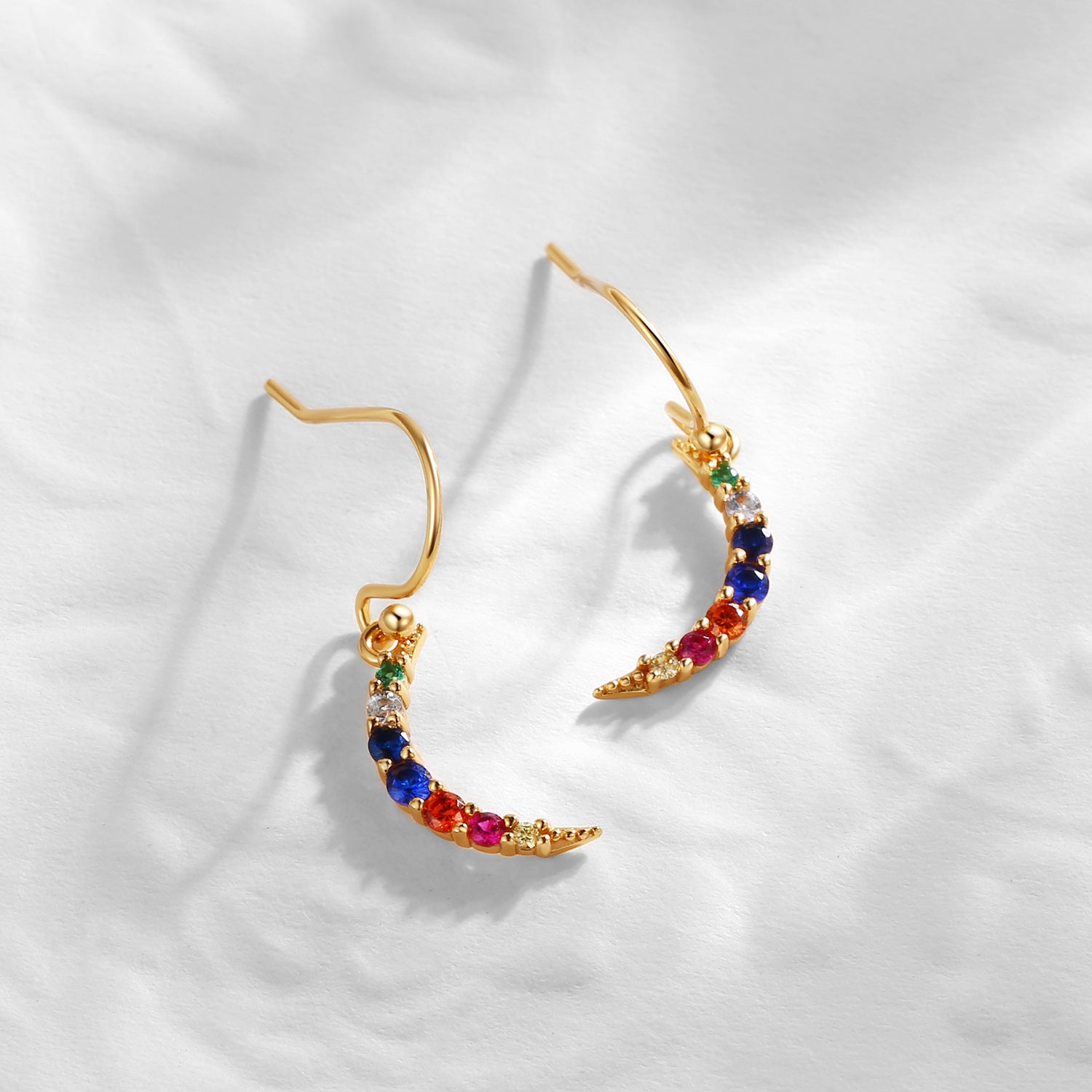 Natural Rainbow Sapphire 'Rainbow Moonlight' Earrings