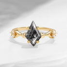 Vintage Inspired Kite Cut Herkimer Diamond Engagement Ring