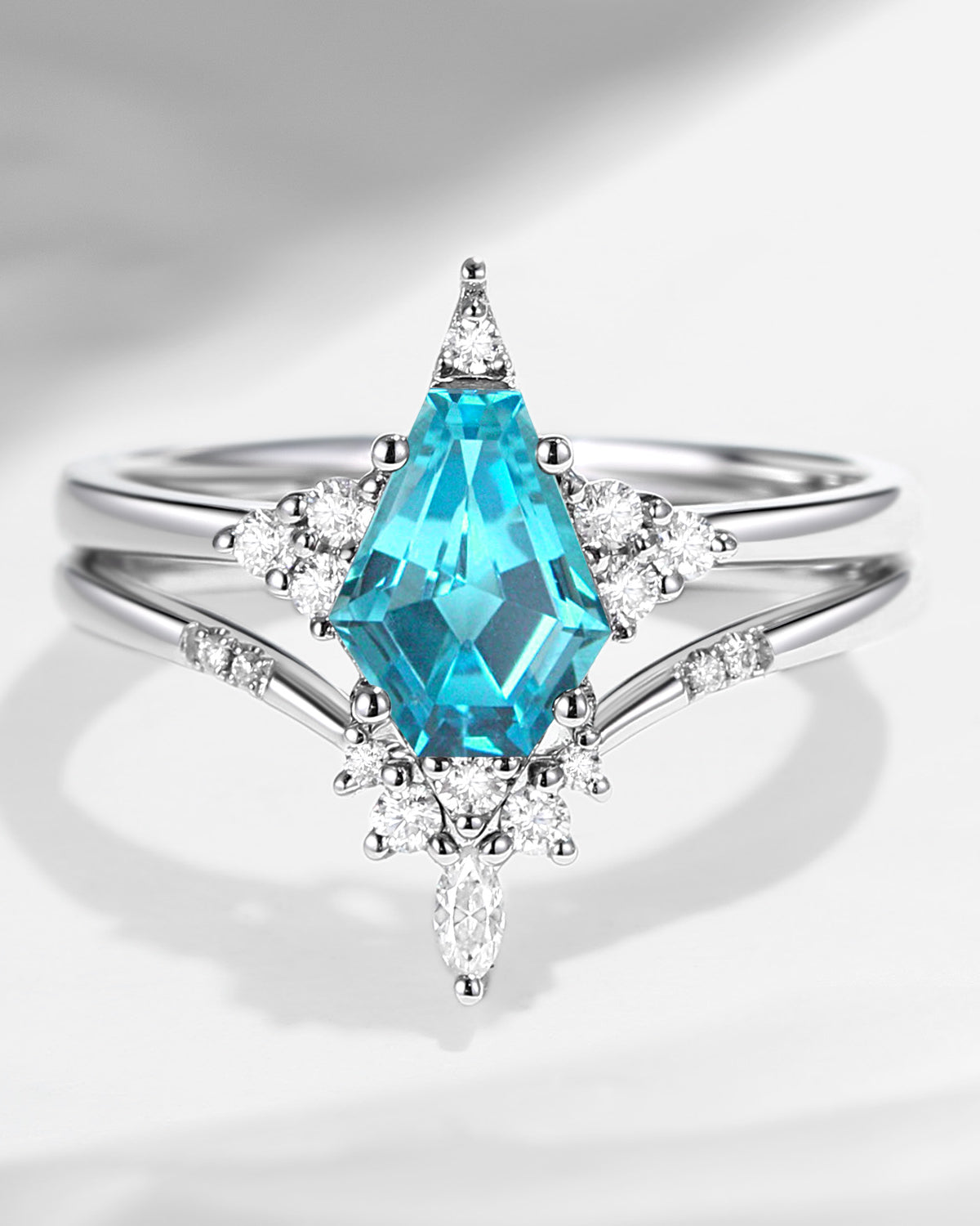 Coffin Lab Paraiba Cluster Engagement Star Ring Set 2pcs - Coffin Kite