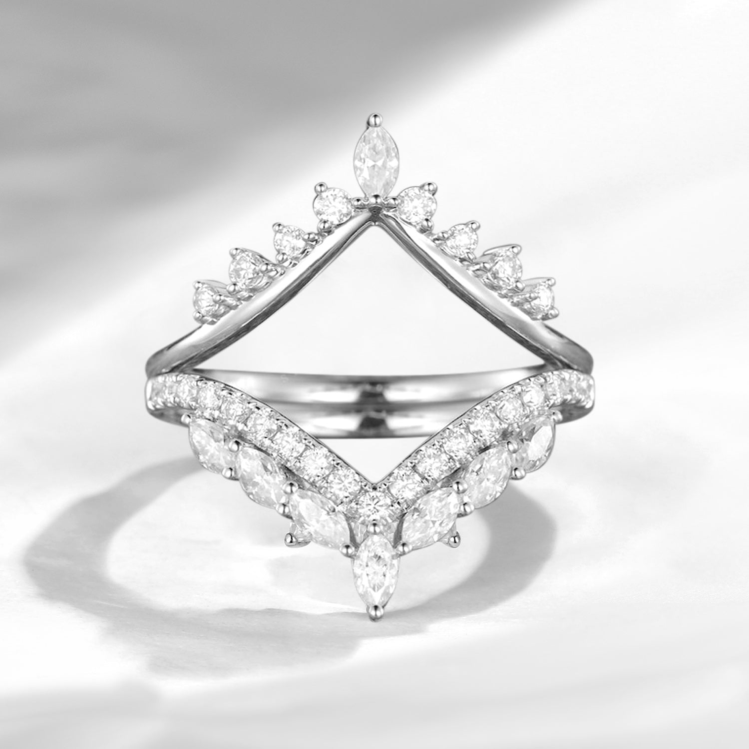 Guardian Angel Cluster Cage Ring 2pcs