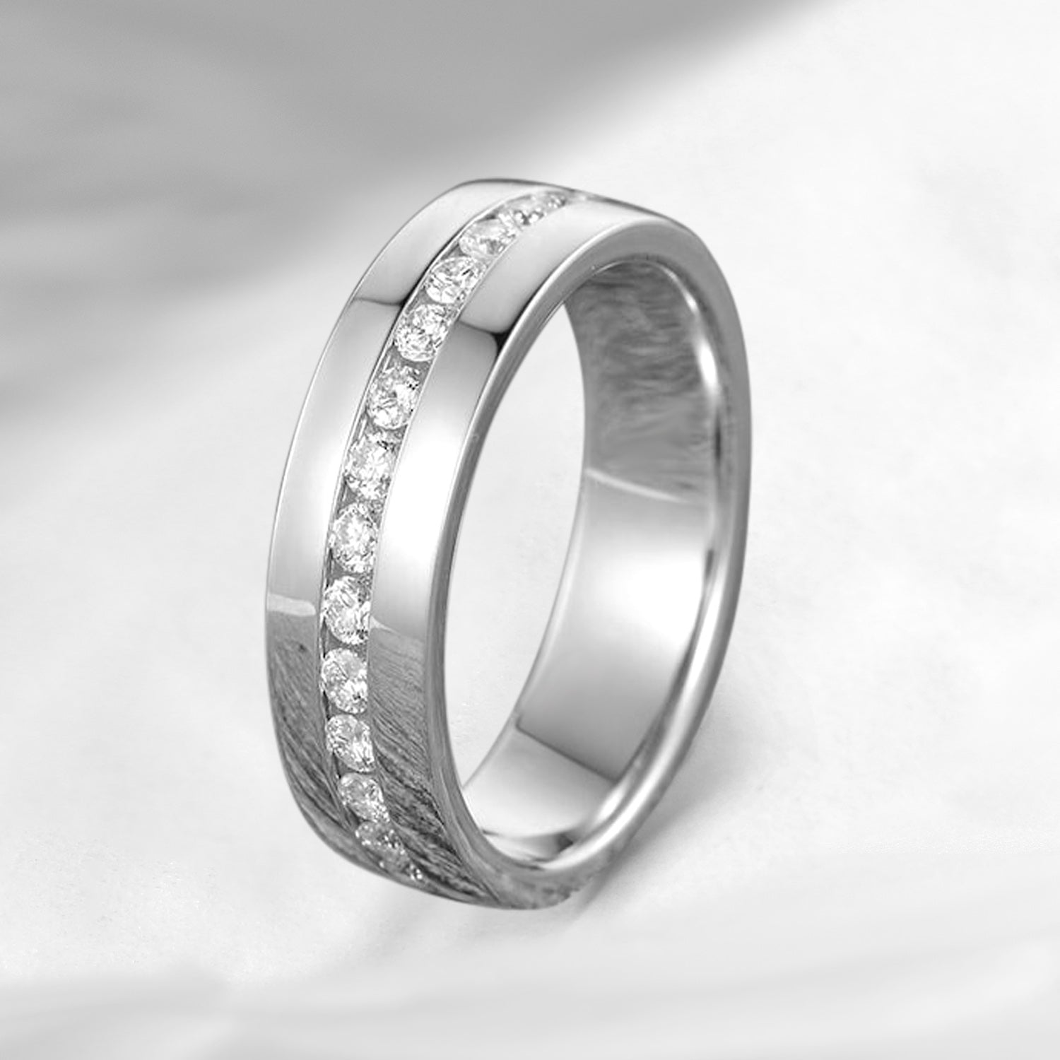 6mm Moissanite Wedding Band For Men