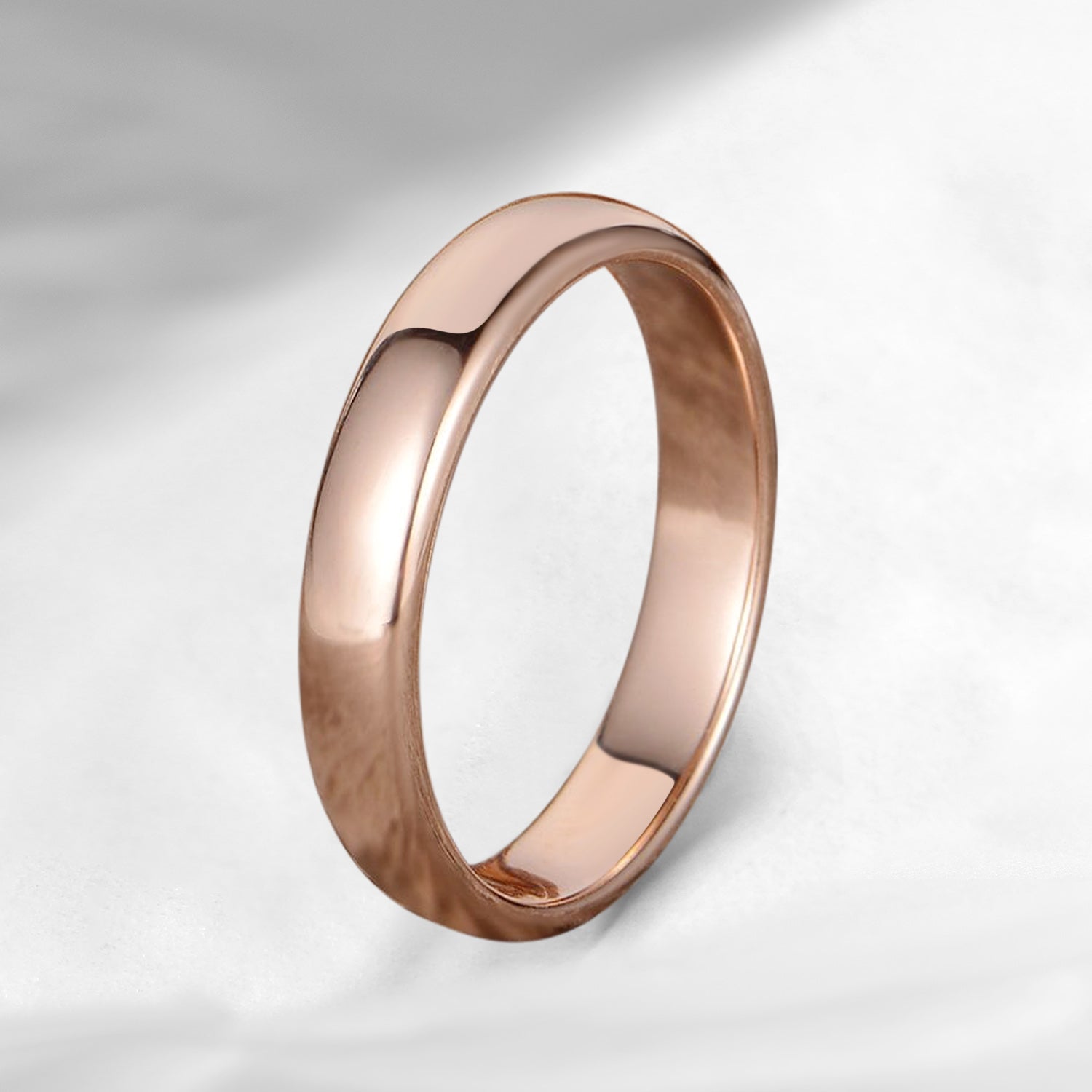 Minimalist Rose Gold Wedding Band For Wemen And Men