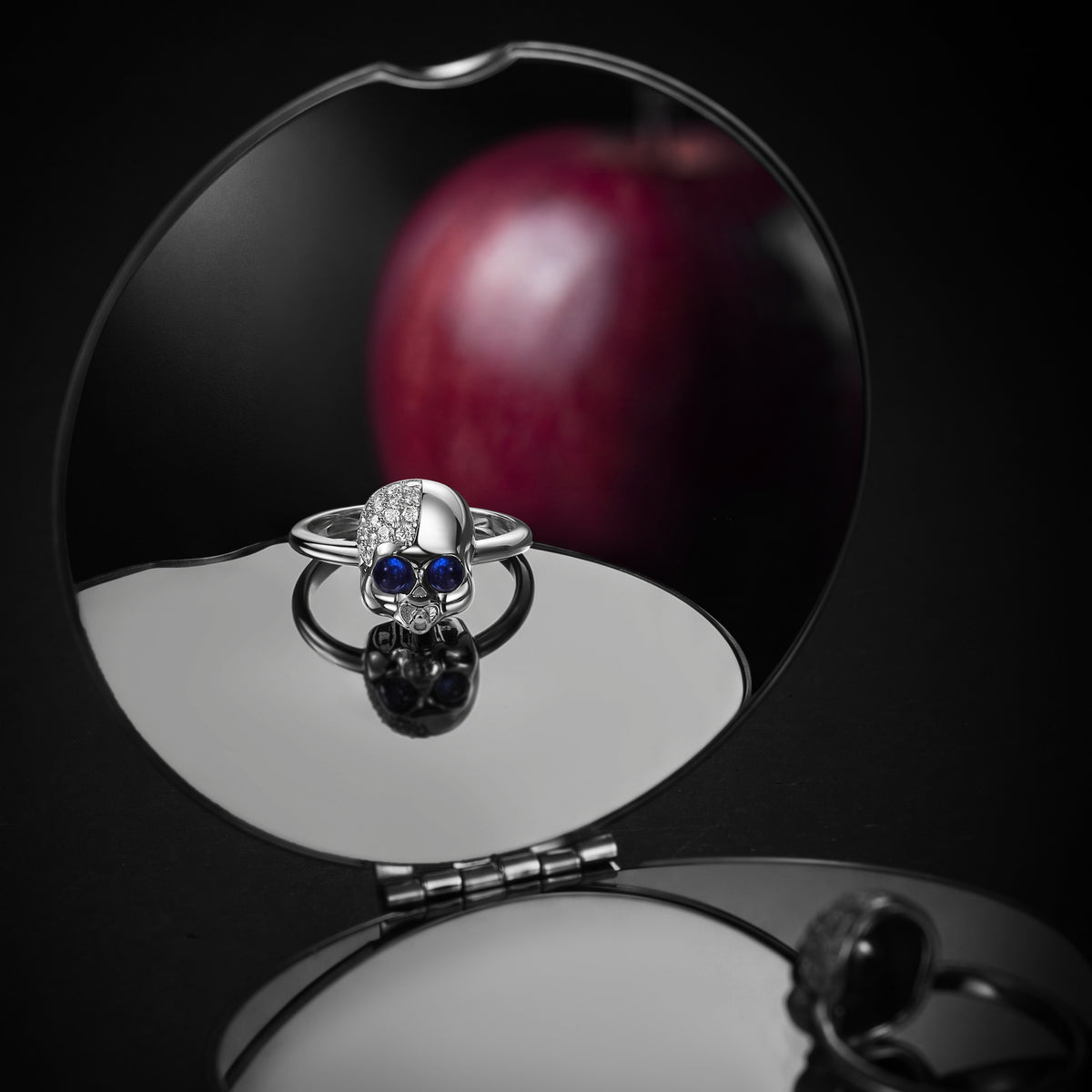 'Baby Skull' - Memento Mori Skull Birthstone Engagement Ring