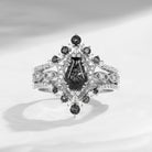 Coffin Cut Black Rutilated Quartz Ring 3pcs
