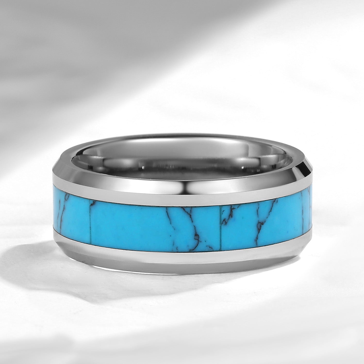 Unique Turquoise Wedding Band For Men