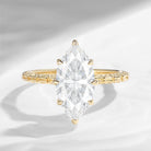2ct Unique Marquise Moissanite Engagement Ring