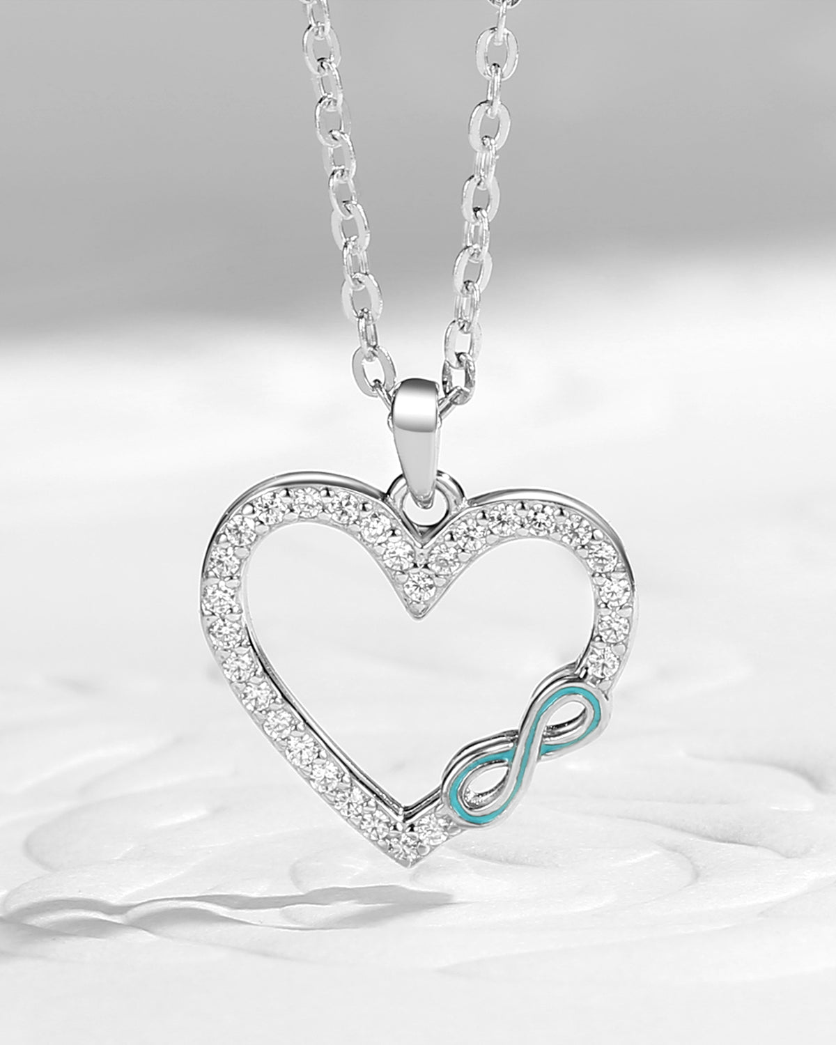 Infinity Heart Pendant Necklace Endless Love Necklace