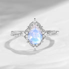 Vintage Style Moonstone Infinity Engagement Ring