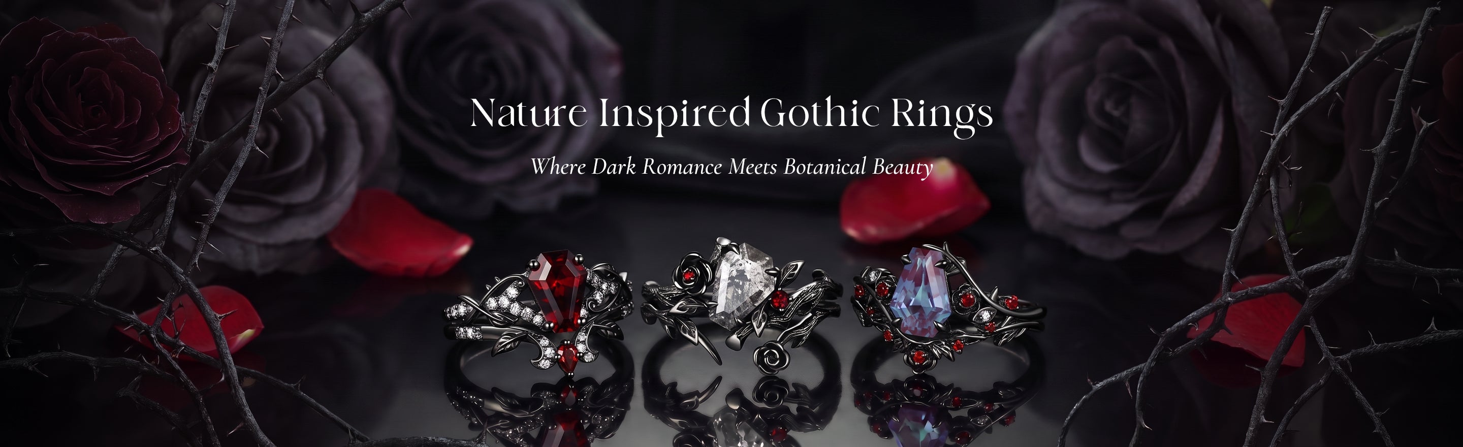 Nature Inspired Gothic Rings: Where Dark Romance Meets Botanical Beauty