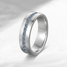 Classic Lab Alexandrite Half-Eternity Wedding Band in Channel Setting