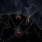 Unique Gothic Deluxe Spider & Skull Pear Garnet Jewelry Box - Deluxe Spider Jewelry Box