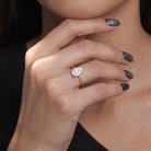 1.0-2.0ct Pear Cut Lab Diamond Solitaire Engagement Ring