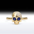 'Classic Skull' - Memento Mori Skull Birthstone Engagement Ring