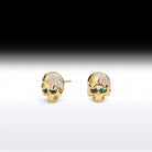 'Baby Skull' - Memento Mori Skull Birthstone Earring