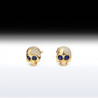 'Classic Skull' - Memento Mori Skull Birthstone Earring