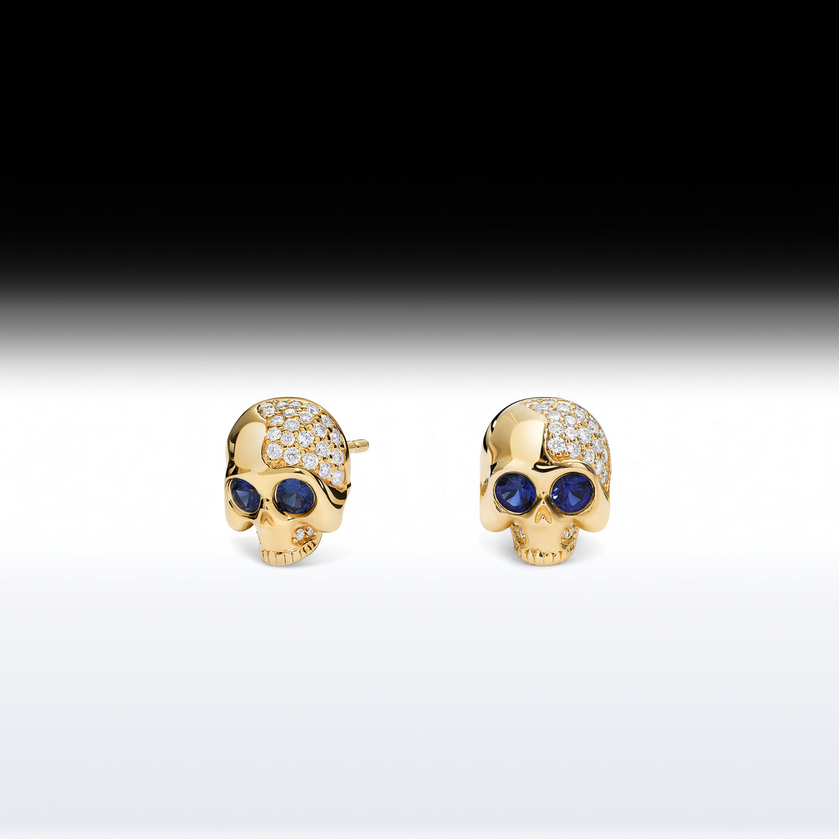 'Classic Skull' - Memento Mori Skull Birthstone Earring