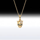 'Devil Skull' - Memento Mori Skull Birthstone Necklace