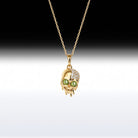 'Melting Skull' - Memento Mori Skull Birthstone Necklace