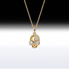 'Alien Skull' - Memento Mori Skull Birthstone Necklace