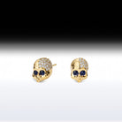 'Baby Skull' - Memento Mori Skull Birthstone Earring