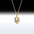 'Winking Skull' - Memento Mori Skull Birthstone Necklace