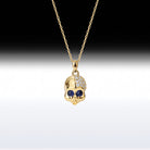 'Baby Skull' - Memento Mori Skull Birthstone Necklace