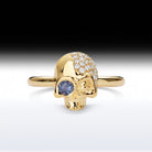 'Winking Skull' - Memento Mori Skull Birthstone Engagement Ring