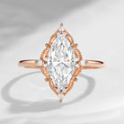 2.5ct Marquise Vintage Inspired Lab Diamond Engagement Ring