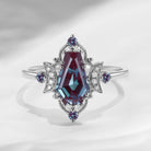 Crescent Moon｜Unique Coffin Lab Alexandrite 'Evermore' Engagement Ring