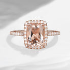 Classic Morganite Cushion Cut Engagement Ring