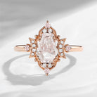 Crescent Moon | Unique Coffin Pink Lab Diamond 'Evermore' Engagement Ring