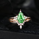 Unique Coffin Lab Tsavorite Engagement Star Ring Set 2pcs - Coffin Kite