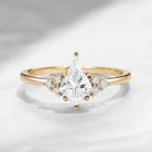 Classic Style Kite Cut Lab Diamond Cluster Engagement Ring