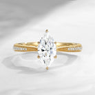 1ct Antique Marquise Moissanite Engagement Ring