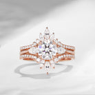 Bette‘s Eyes| 1ct Moissanite Bridal Ring Set 3pcs