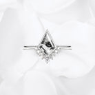 Unique Kite Cut Herkimer Diamond Engagement Ring - Fly To Love