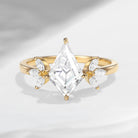 Unique Kite Shaped Moissanite Butterfly Engagement Ring