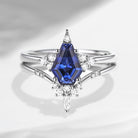 Unique Coffin Lab Sapphire Engagement Star Ring Set 2pcs - Coffin Kite