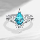 Coffin Lab Paraiba Cluster Engagement Star Ring Set 2pcs - Coffin Kite